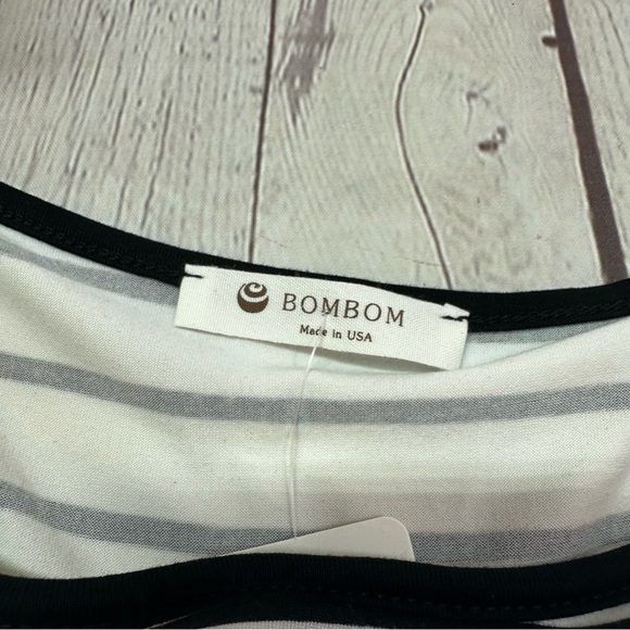 NWT bombom boutique Maxi tank dress high waisted contrast stripes hot pink - Picture 12 of 12